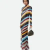 Bottega Veneta Striped Cotton Sequined Dress>Women Dresses