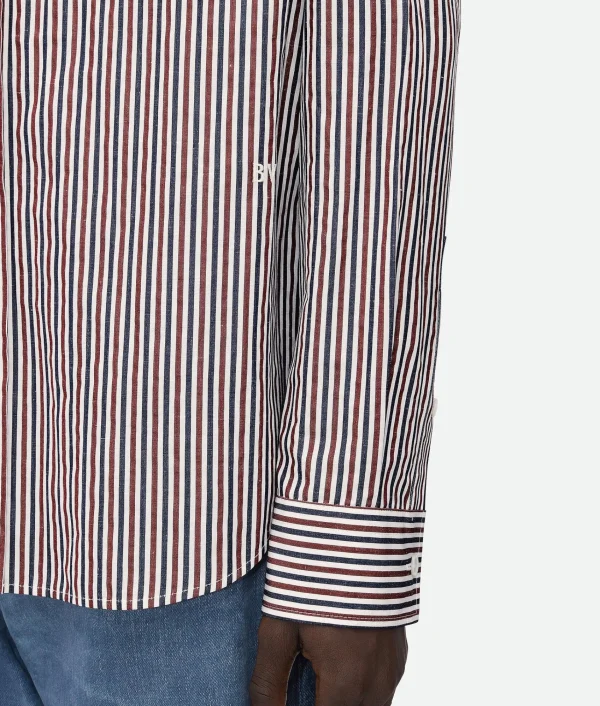 Bottega Veneta Striped Cotton Shirt With 