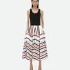 Bottega Veneta Striped Cotton Skirt>Women Skirts