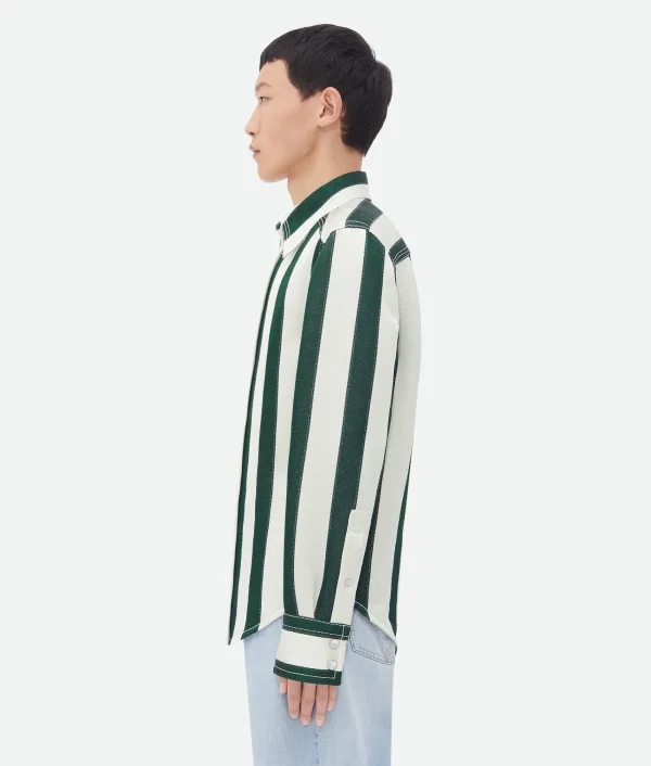 Bottega Veneta Striped Cotton Viscose Shirt> Shirts