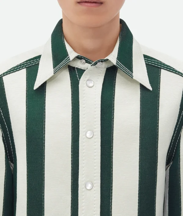 Bottega Veneta Striped Cotton Viscose Shirt> Shirts