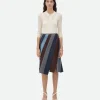 Bottega Veneta Striped Leather Skirt>Women Skirts | Leather