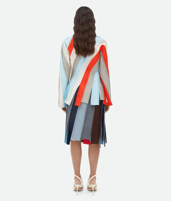 Bottega Veneta Striped Leather Top>Women Leather