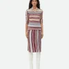 Bottega Veneta Striped Linen Polo>Women Knitwear