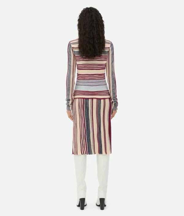 Bottega Veneta Striped Linen Polo>Women Knitwear