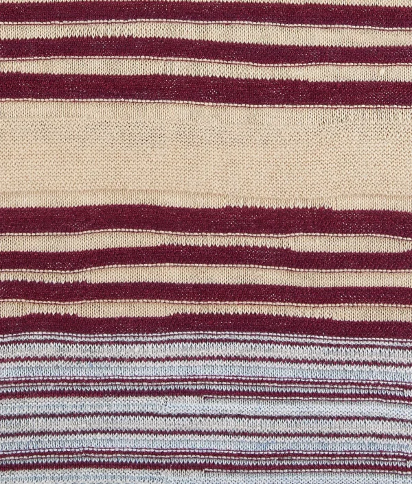 Bottega Veneta Striped Linen Polo>Women Knitwear