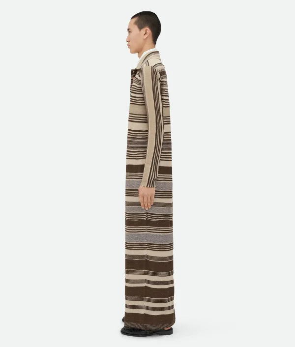 Bottega Veneta Striped Linen Polo Dress> Knitwear