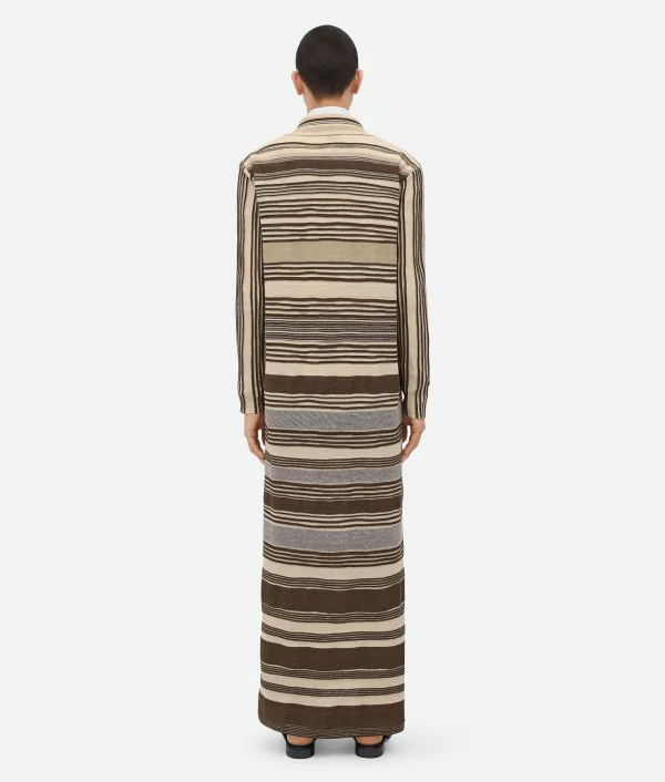 Bottega Veneta Striped Linen Polo Dress> Knitwear