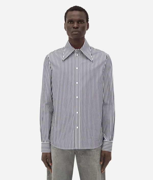 Bottega Veneta Striped Poplin Shirt> Shirts