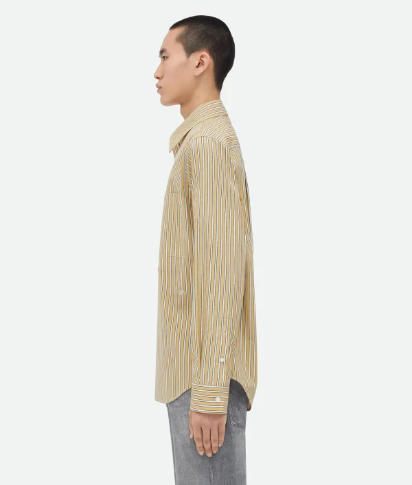 Bottega Veneta Striped Poplin Shirt> Shirts