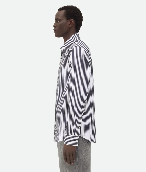 Bottega Veneta Striped Poplin Shirt> Shirts