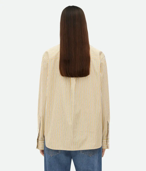 Bottega Veneta Striped Poplin Shirt>Women Shirts