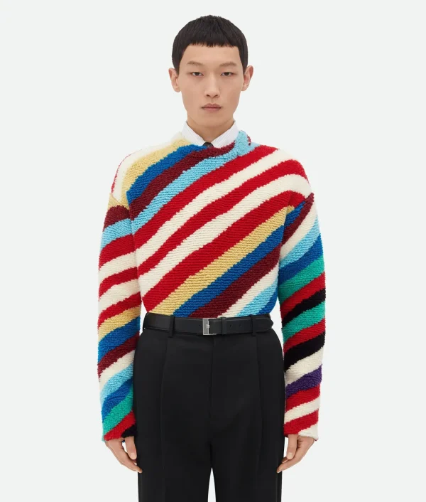 Bottega Veneta Striped Wool Jumper> Knitwear