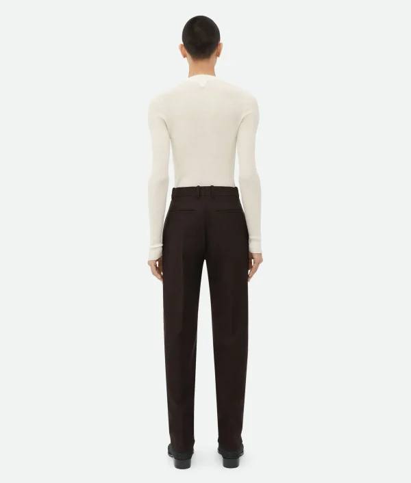 Bottega Veneta Structured Cotton Pants> Trousers And Shorts