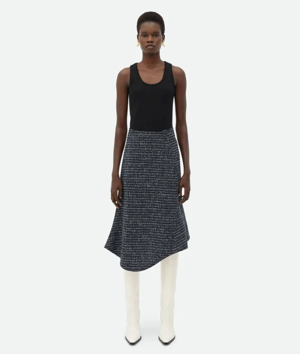 Bottega Veneta Structured Tweed Skirt>Women Skirts