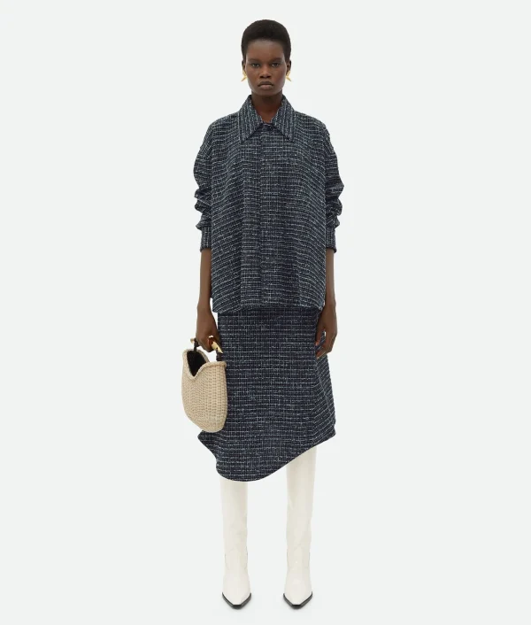 Bottega Veneta Structured Tweed Skirt>Women Skirts