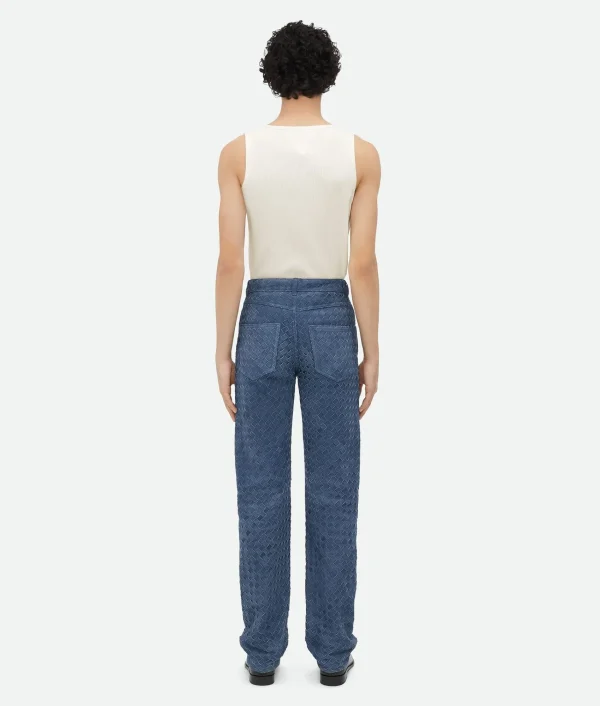 Bottega Veneta Suede Intrecciato Leather Trousers> Trousers And Shorts | Leather