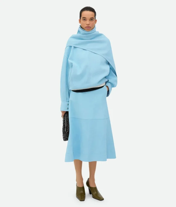 Bottega Veneta Suede Leather Skirt>Women Skirts | Leather