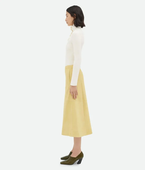 Bottega Veneta Suede Leather Skirt>Women Skirts | Leather