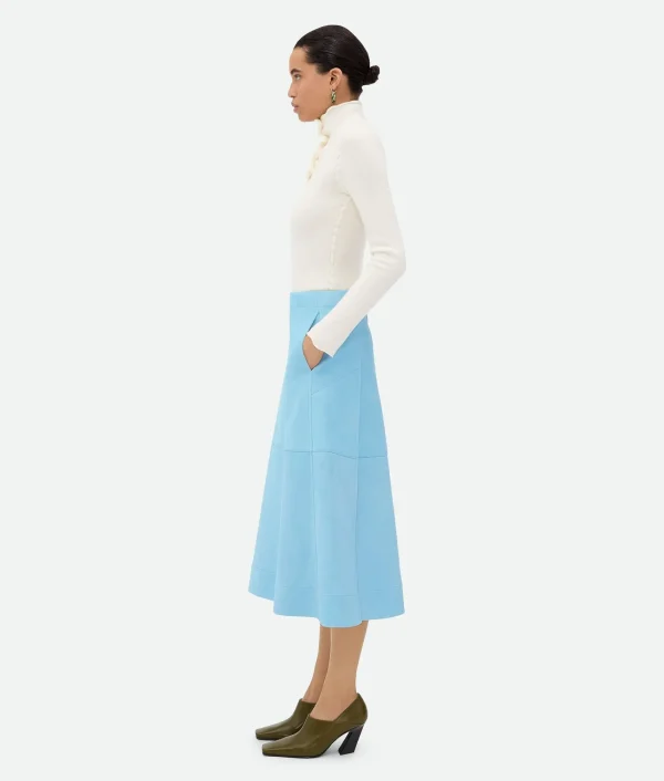 Bottega Veneta Suede Leather Skirt>Women Skirts | Leather