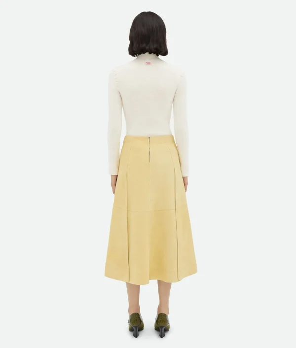 Bottega Veneta Suede Leather Skirt>Women Skirts | Leather