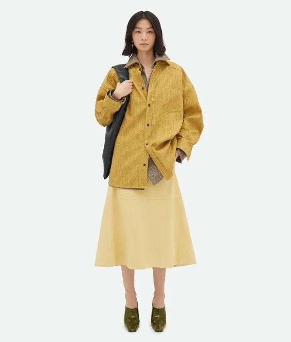 Bottega Veneta Suede Leather Skirt>Women Skirts | Leather