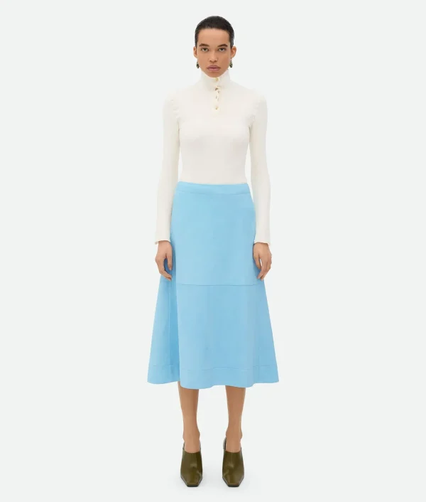 Bottega Veneta Suede Leather Skirt>Women Skirts | Leather