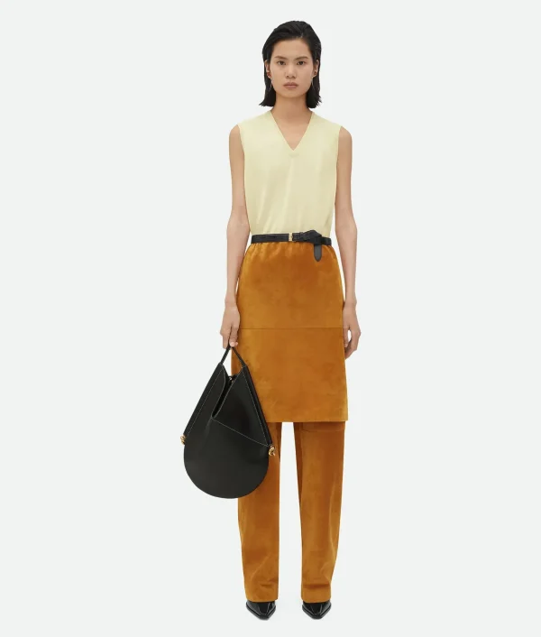 Bottega Veneta Suede Leather Skirt>Women Skirts | Leather