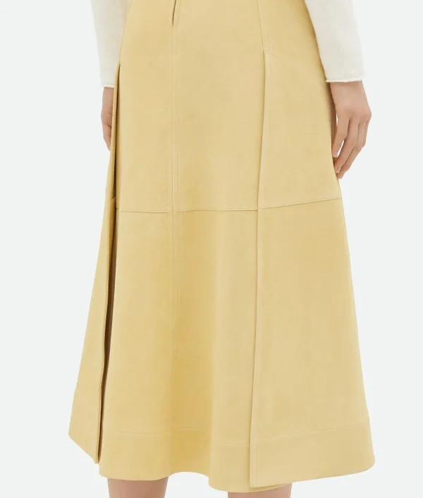 Bottega Veneta Suede Leather Skirt>Women Skirts | Leather
