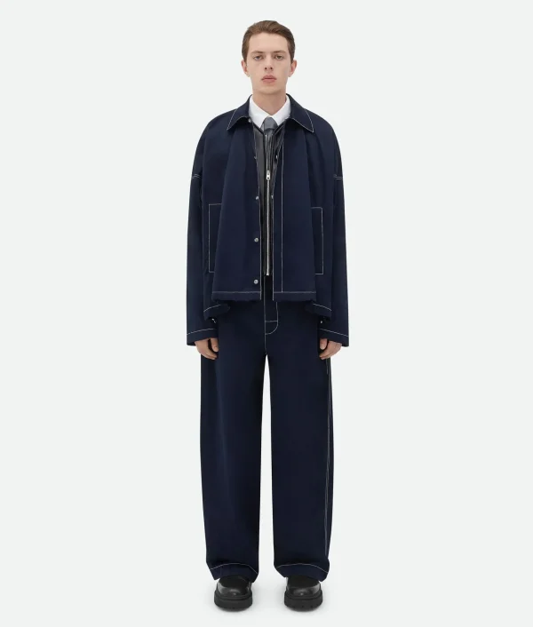Bottega Veneta Tech Nylon Blouson With Leather Integrated Gilet> Jackets