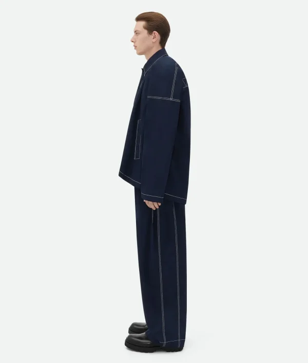 Bottega Veneta Tech Nylon Blouson With Leather Integrated Gilet> Jackets