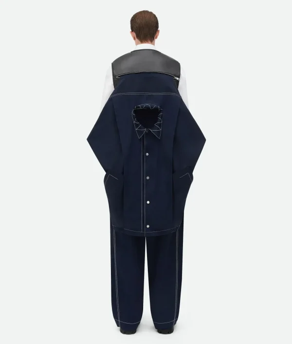 Bottega Veneta Tech Nylon Blouson With Leather Integrated Gilet> Jackets