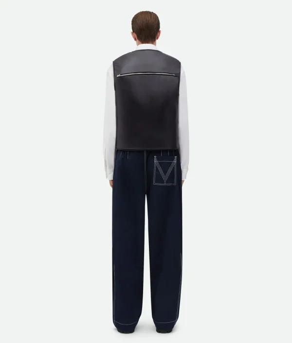 Bottega Veneta Tech Nylon Blouson With Leather Integrated Gilet> Jackets