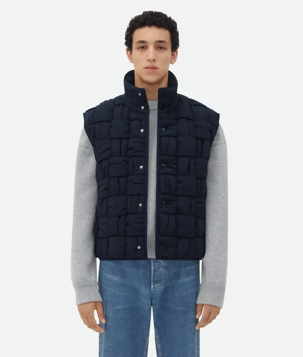 Bottega Veneta Tech Nylon Intrecciato Gilet> Jackets