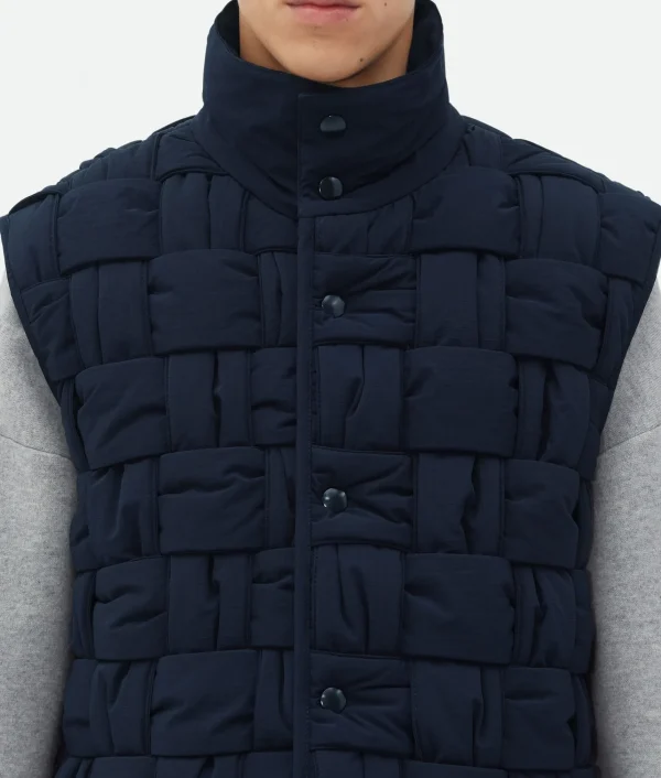 Bottega Veneta Tech Nylon Intrecciato Gilet> Jackets