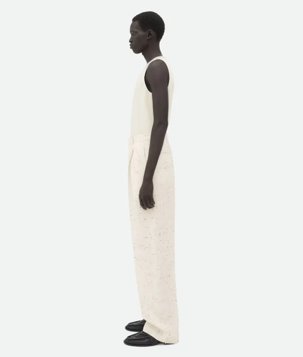 Bottega Veneta Textured Criss-Cross Viscose Silk Trousers> Trousers And Shorts