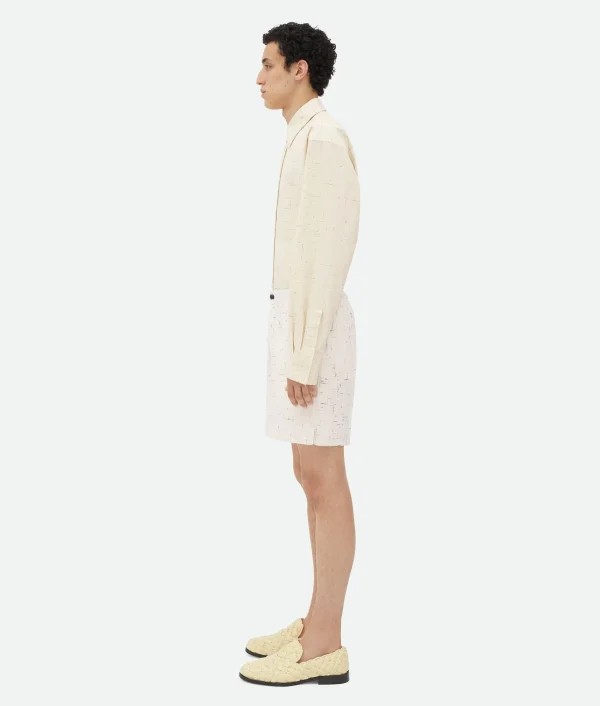 Bottega Veneta Textured Criss-Cross Viscose Silk Shorts> Trousers And Shorts