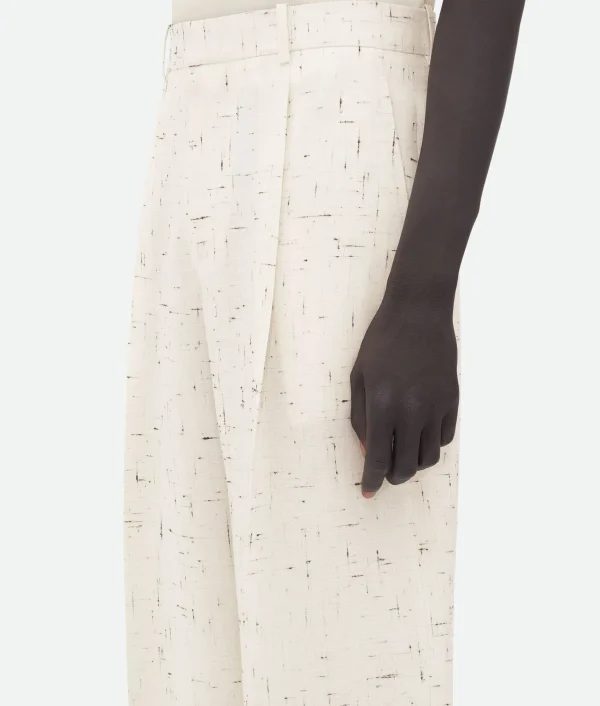 Bottega Veneta Textured Criss-Cross Viscose Silk Trousers> Trousers And Shorts