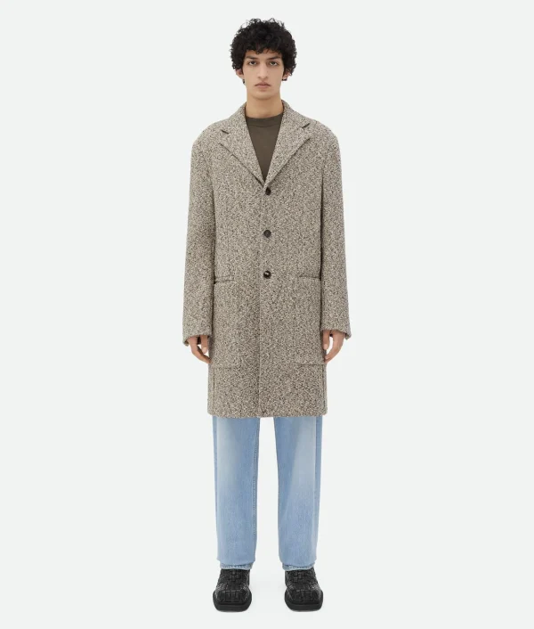 Bottega Veneta Textured Mouline Cotton Coat> Coats