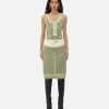 Bottega Veneta Textured Mouline Cotton Jersey Skirt>Women Skirts