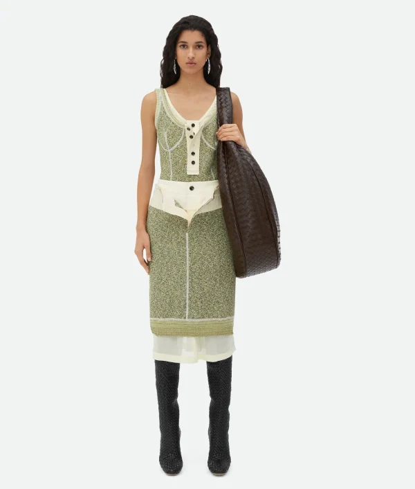 Bottega Veneta Textured Mouline Cotton Jersey Skirt>Women Skirts