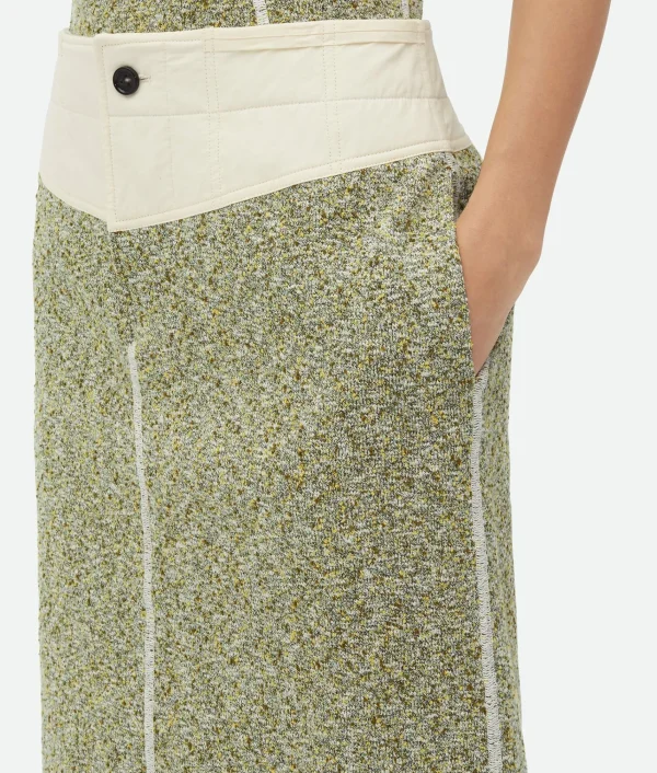 Bottega Veneta Textured Mouline Cotton Jersey Skirt>Women Skirts