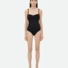 Bottega Veneta Textured Nylon Bustier Body>Women Swimwear