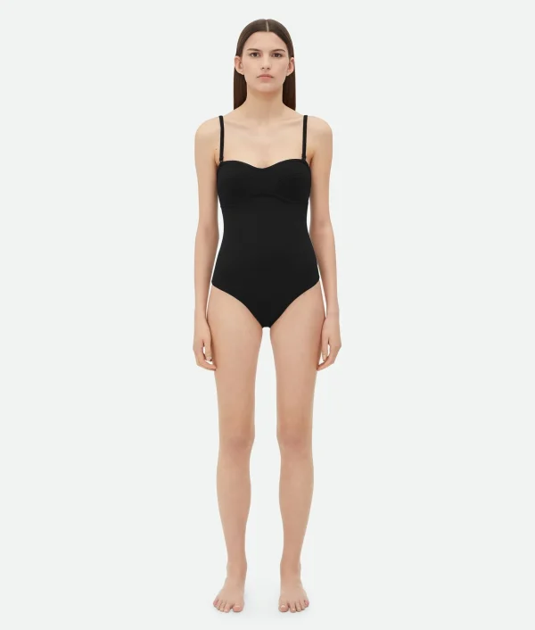 Bottega Veneta Textured Nylon Bustier Body>Women Swimwear