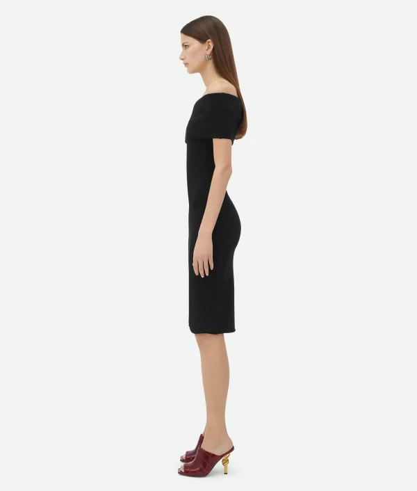 Bottega Veneta Textured Nylon Off-The-Shoulder Dress>Women Dresses