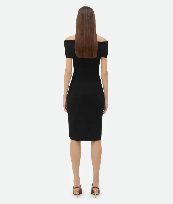 Bottega Veneta Textured Nylon Off-The-Shoulder Dress>Women Dresses