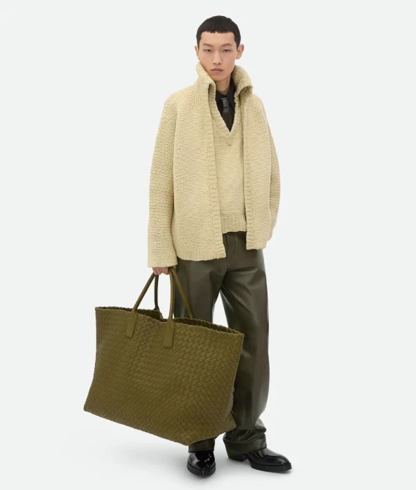 Bottega Veneta Textured Wool Double Layer Cardigan> Knitwear