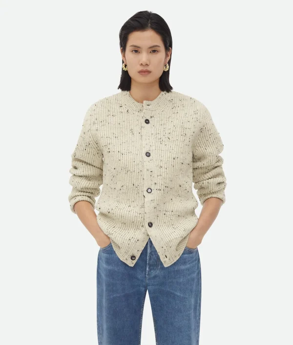 Bottega Veneta Textured Wool Rib Oversized Cardigan>Women Knitwear