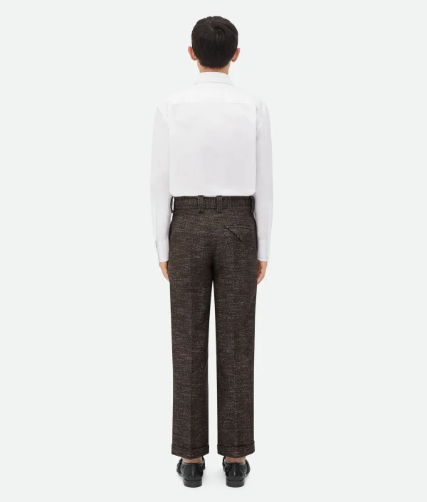 Bottega Veneta Textured Wool Speckled Trousers> Trousers And Shorts