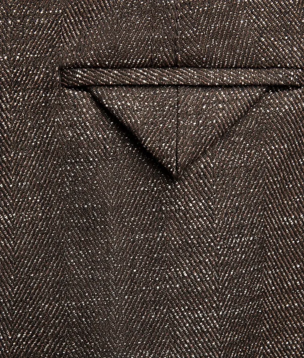 Bottega Veneta Textured Wool Speckled Trousers> Trousers And Shorts